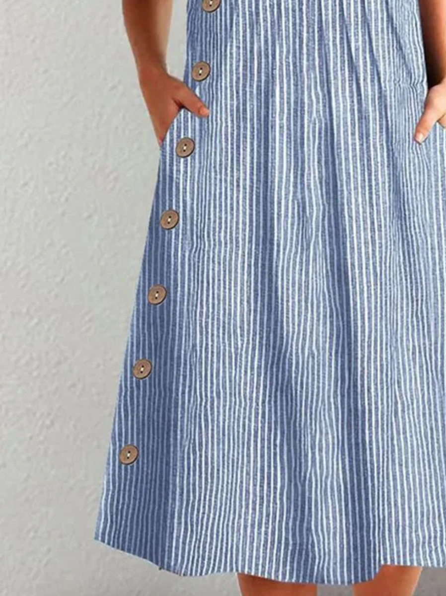 CALLIE – ROCHIE MIDI DIN BUMBAC CU DUNGHI CLASICE