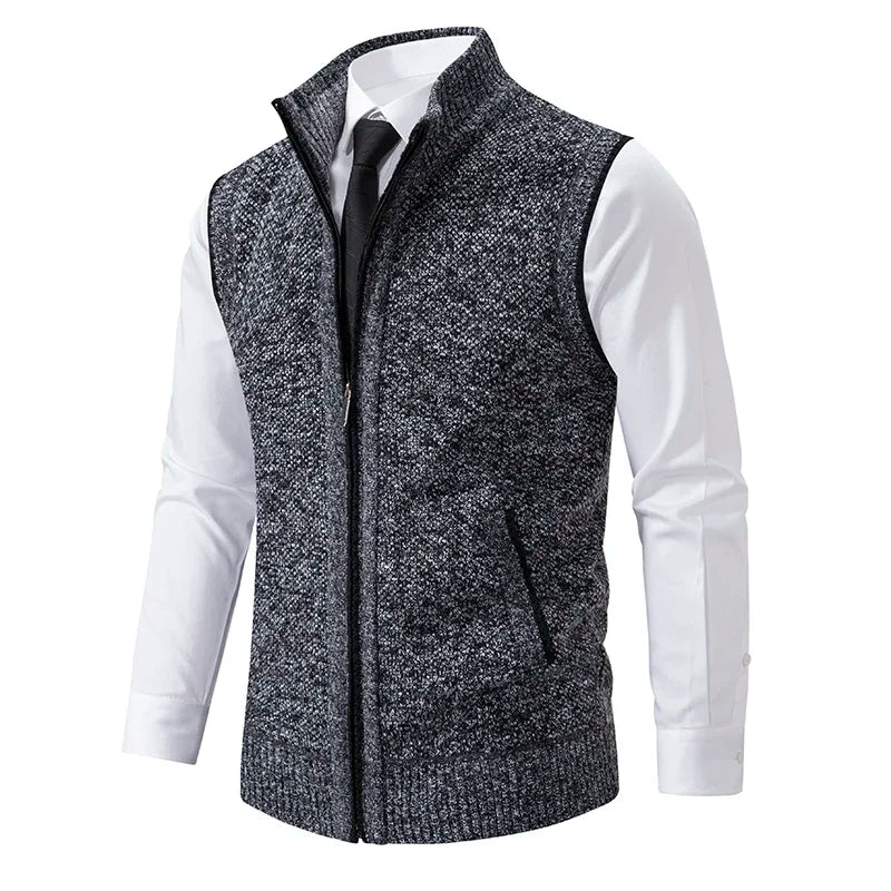 Gilet elegant cu fermoar integral - enrico