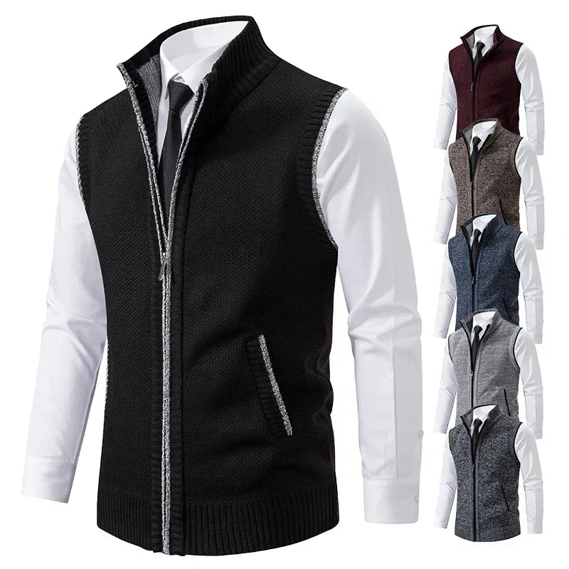 Gilet elegant cu fermoar integral - enrico