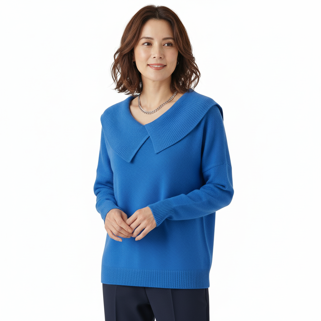 Alma | Pulover cu guler modern suprapus