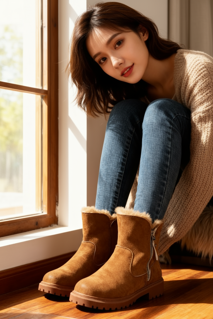 Adelina | Ghete îmblănite pentru iarnă